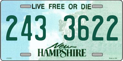 NH license plate 2433622
