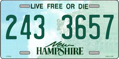 NH license plate 2433657