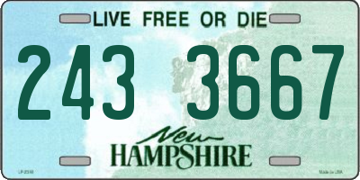 NH license plate 2433667