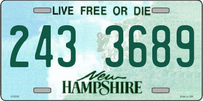 NH license plate 2433689