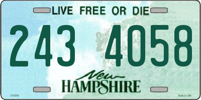 NH license plate 2434058