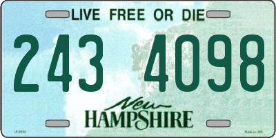 NH license plate 2434098