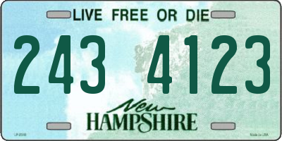 NH license plate 2434123