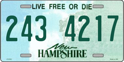 NH license plate 2434217