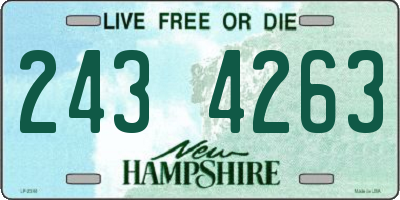 NH license plate 2434263