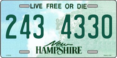 NH license plate 2434330
