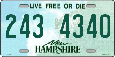 NH license plate 2434340