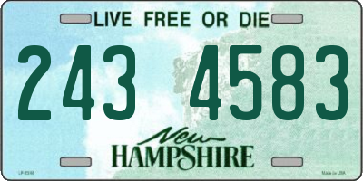 NH license plate 2434583
