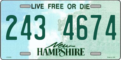 NH license plate 2434674