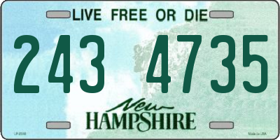 NH license plate 2434735