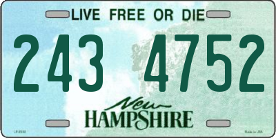 NH license plate 2434752