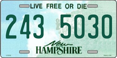 NH license plate 2435030