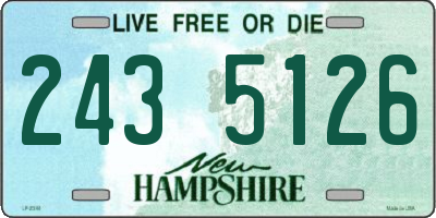 NH license plate 2435126