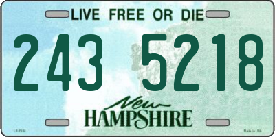NH license plate 2435218