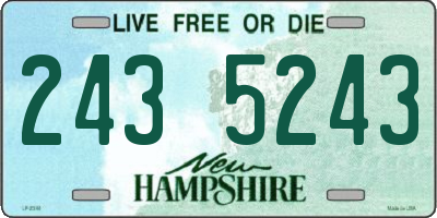 NH license plate 2435243