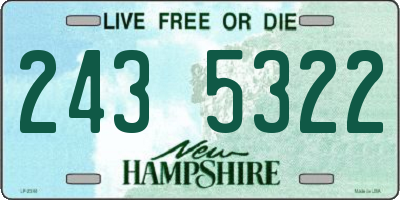 NH license plate 2435322