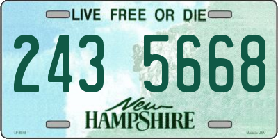 NH license plate 2435668