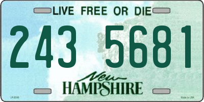 NH license plate 2435681