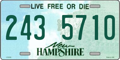 NH license plate 2435710