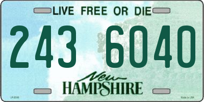 NH license plate 2436040