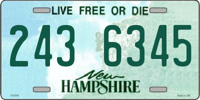 NH license plate 2436345