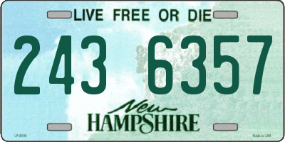 NH license plate 2436357