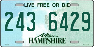 NH license plate 2436429