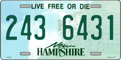 NH license plate 2436431