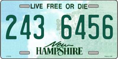 NH license plate 2436456