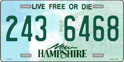 NH license plate 2436468