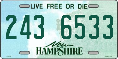 NH license plate 2436533