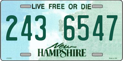 NH license plate 2436547