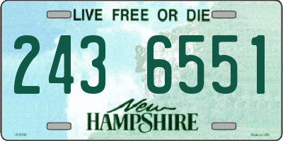 NH license plate 2436551