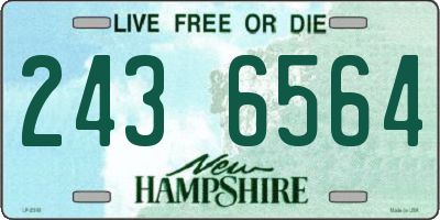 NH license plate 2436564