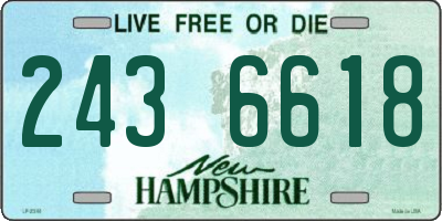 NH license plate 2436618