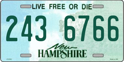 NH license plate 2436766