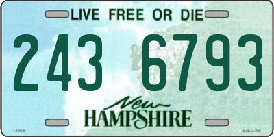 NH license plate 2436793