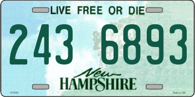 NH license plate 2436893