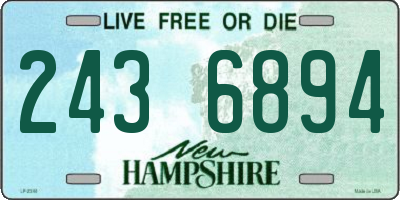 NH license plate 2436894