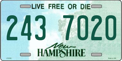 NH license plate 2437020