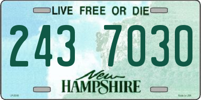 NH license plate 2437030