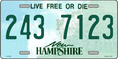NH license plate 2437123