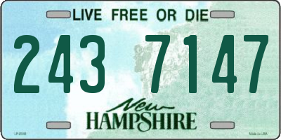 NH license plate 2437147