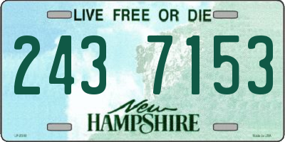 NH license plate 2437153