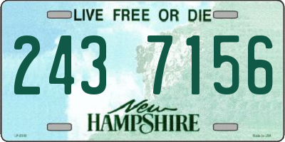 NH license plate 2437156
