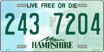 NH license plate 2437204