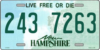 NH license plate 2437263