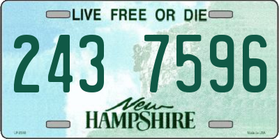 NH license plate 2437596