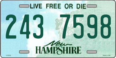 NH license plate 2437598