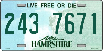 NH license plate 2437671